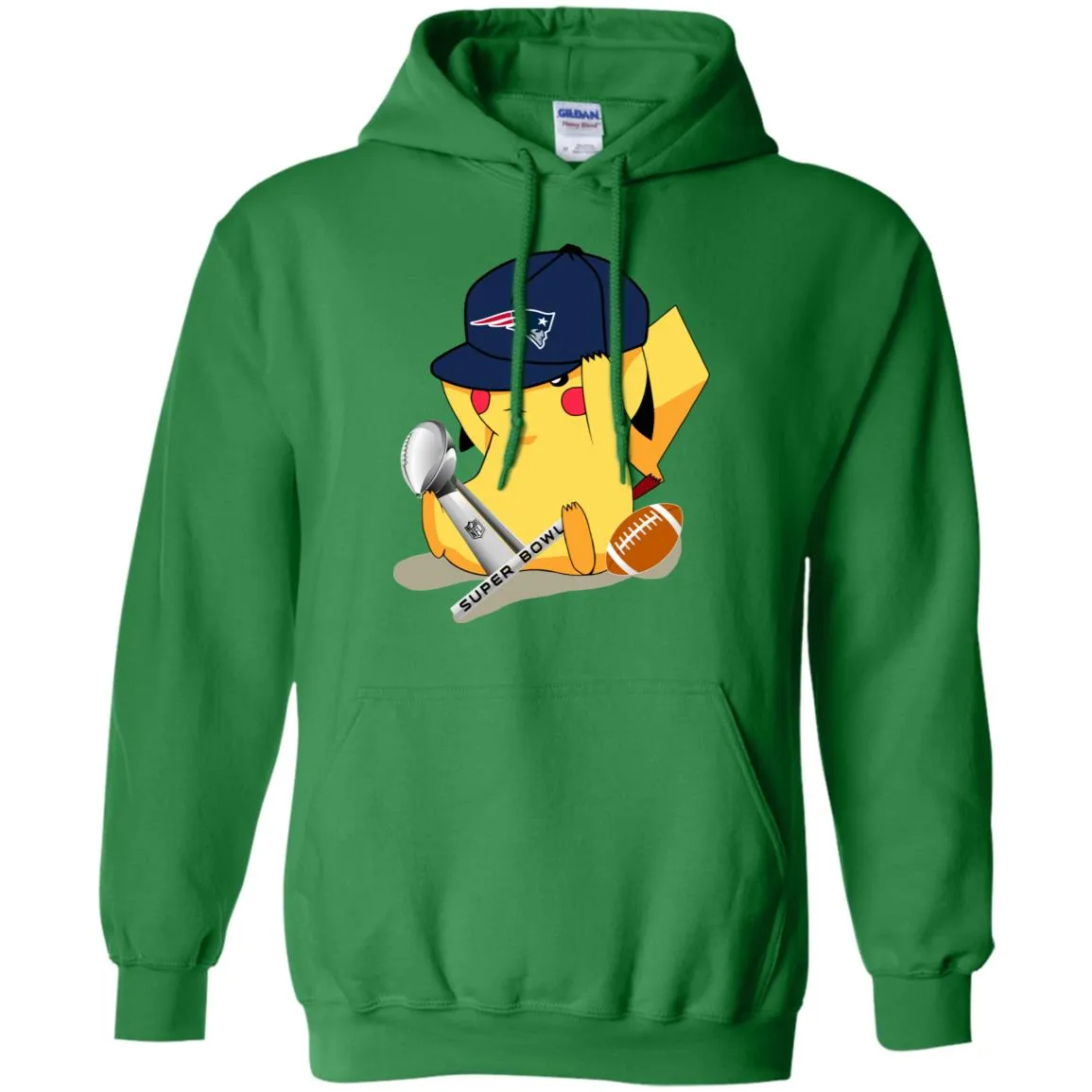 Nfl - New England Patriots Pikachu Super Bowl 2019 Football Pullover Hoodie Sweatshirt