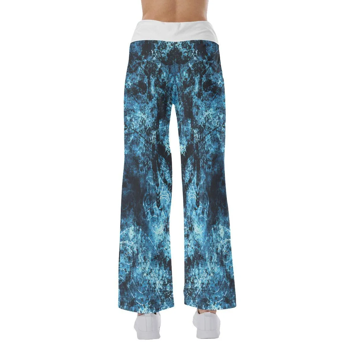Ocean Sea Skull Smile High-waisted Wide Leg Pants