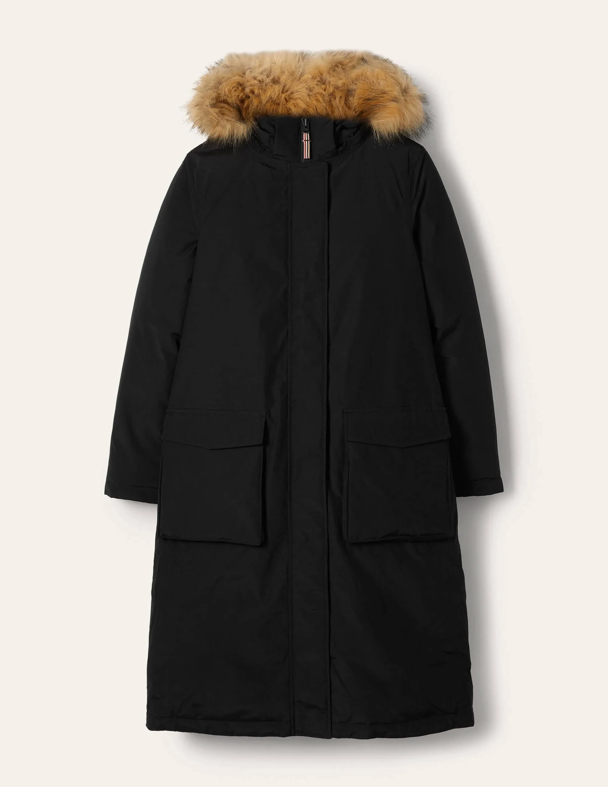 Orkney Padded Parka Coat-Black