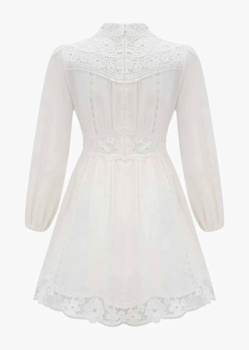 Sheryl Lace Decor A-Line Dress