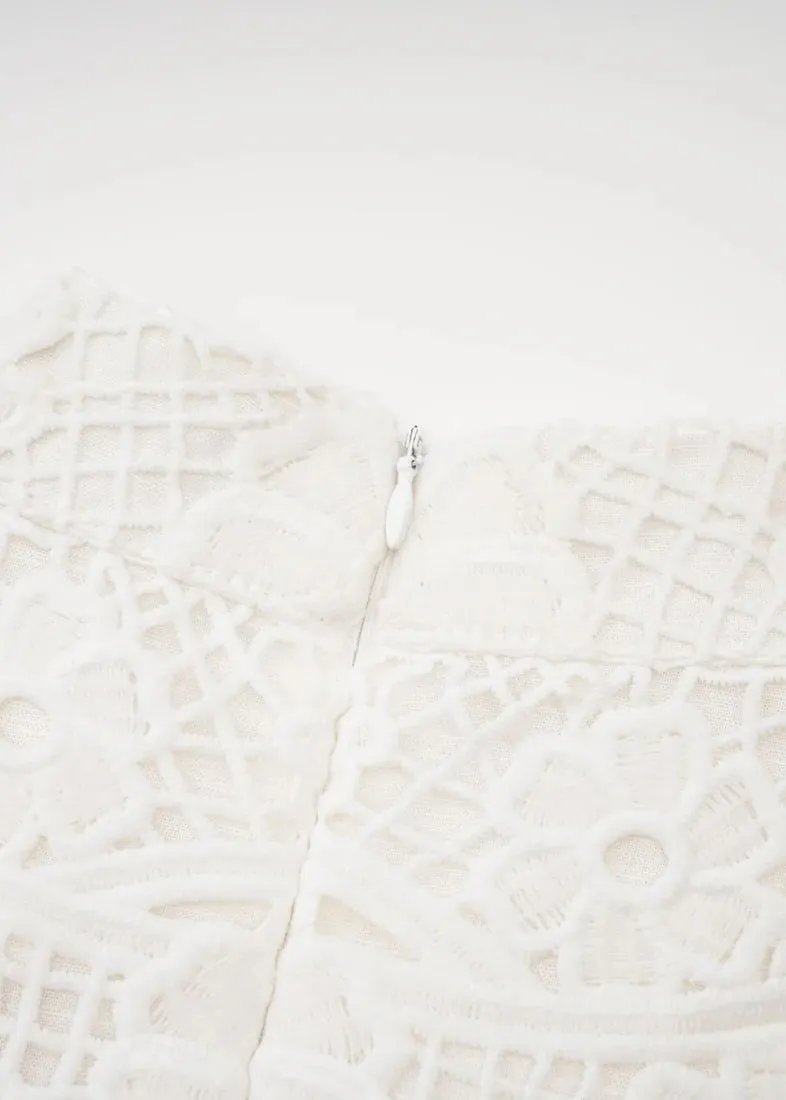 Sheryl Lace Decor A-Line Dress