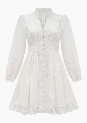 Sheryl Lace Decor A-Line Dress