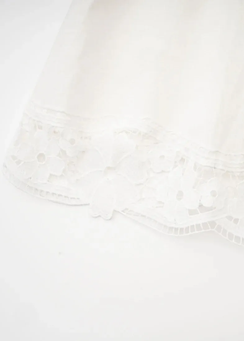 Sheryl Lace Decor A-Line Dress