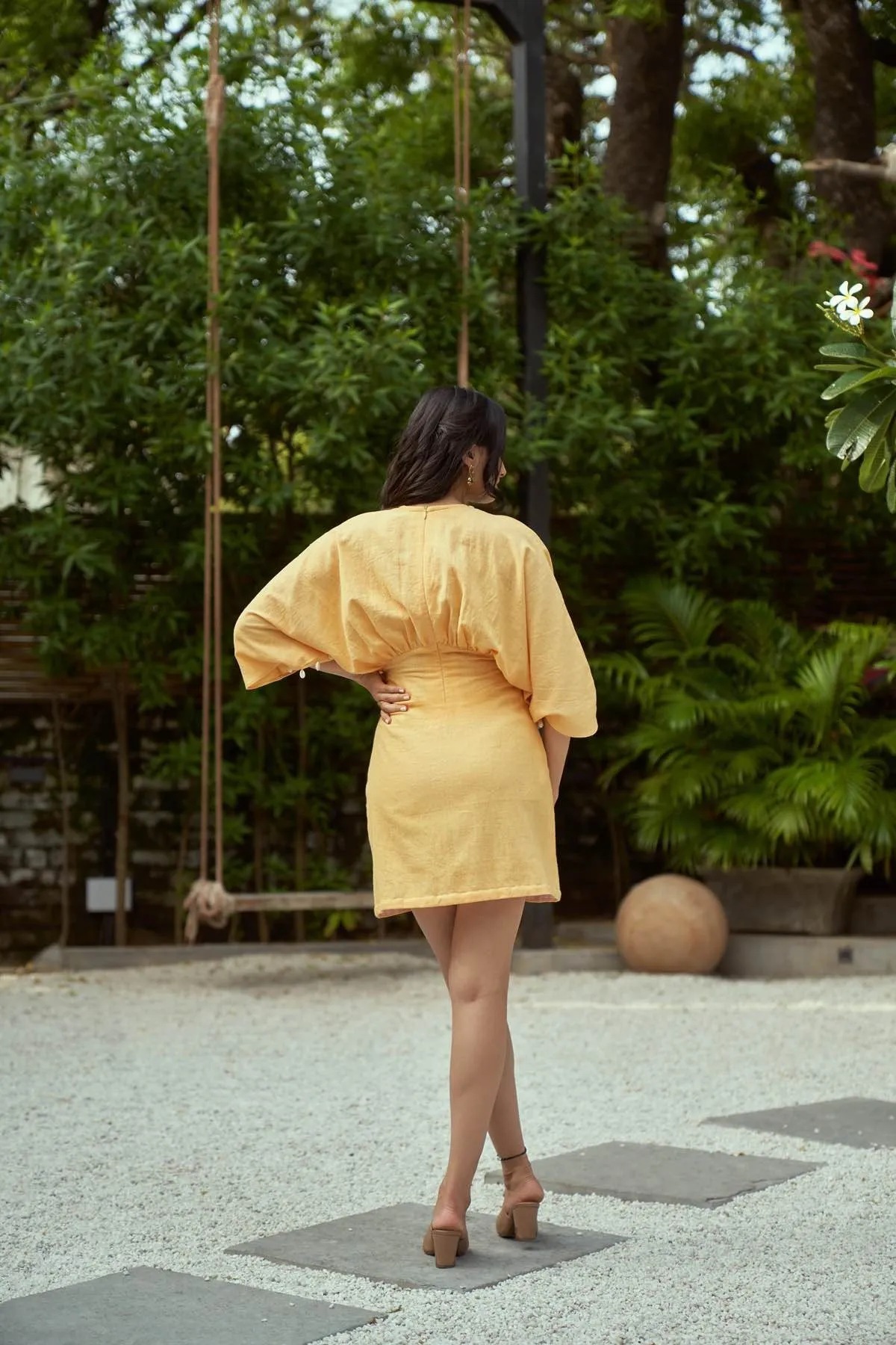 Sicily Kaftan Short Handloom Cotton Dress