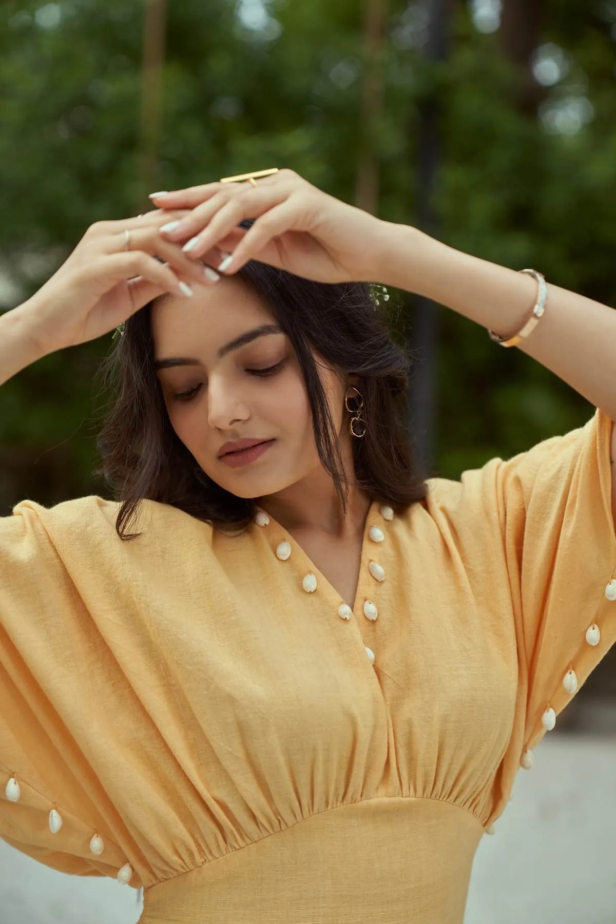 Sicily Kaftan Short Handloom Cotton Dress