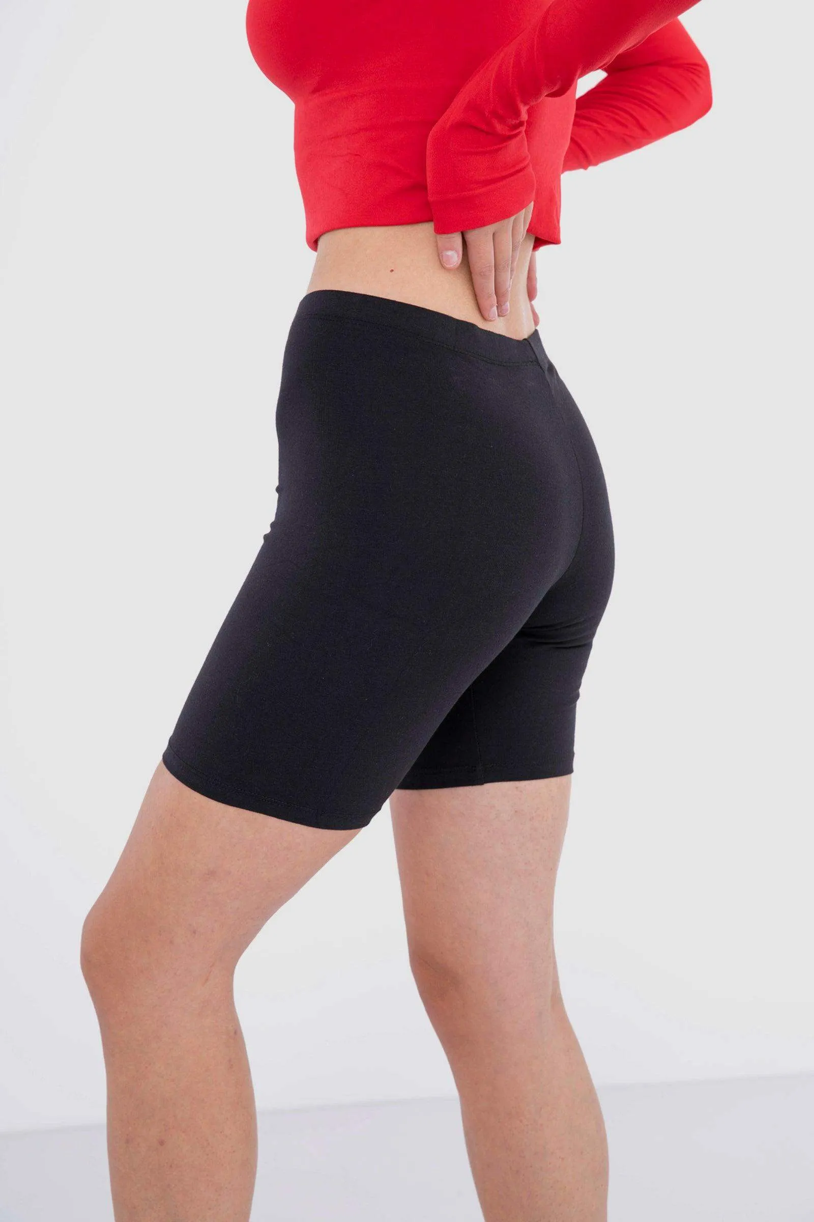 Slim Fit Cotton Leggings Short