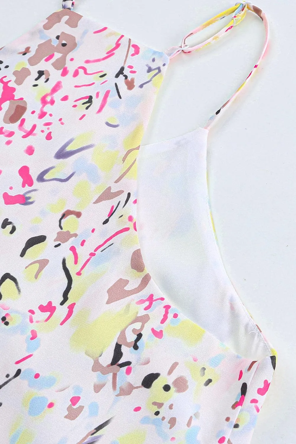 Summer Spaghetti Straps Floral Print Tank Top for Women