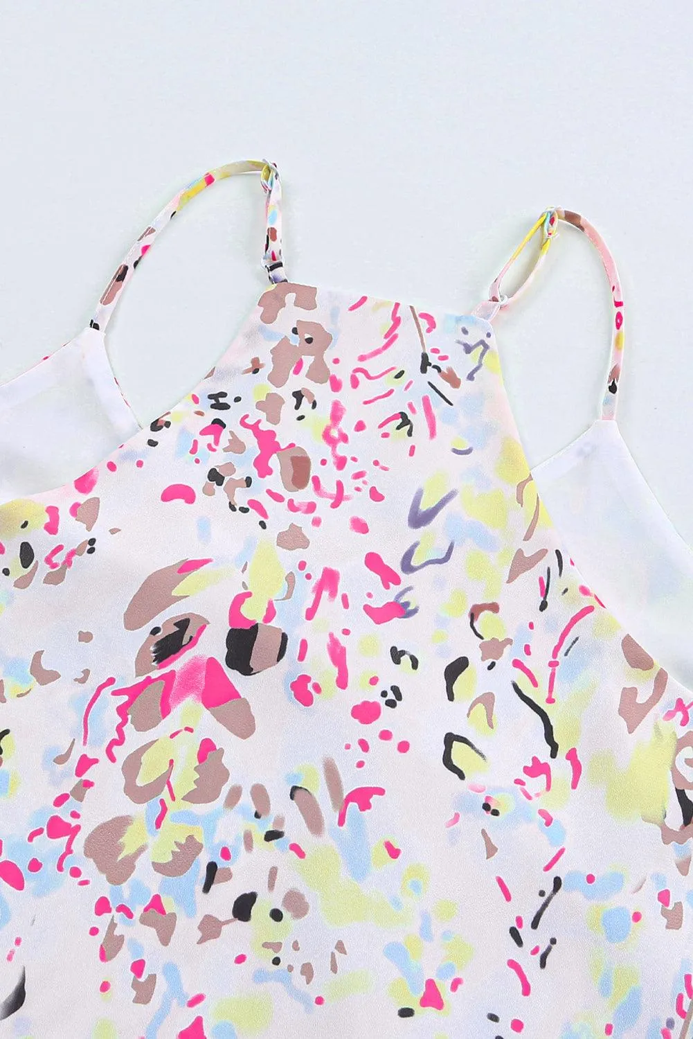 Summer Spaghetti Straps Floral Print Tank Top for Women