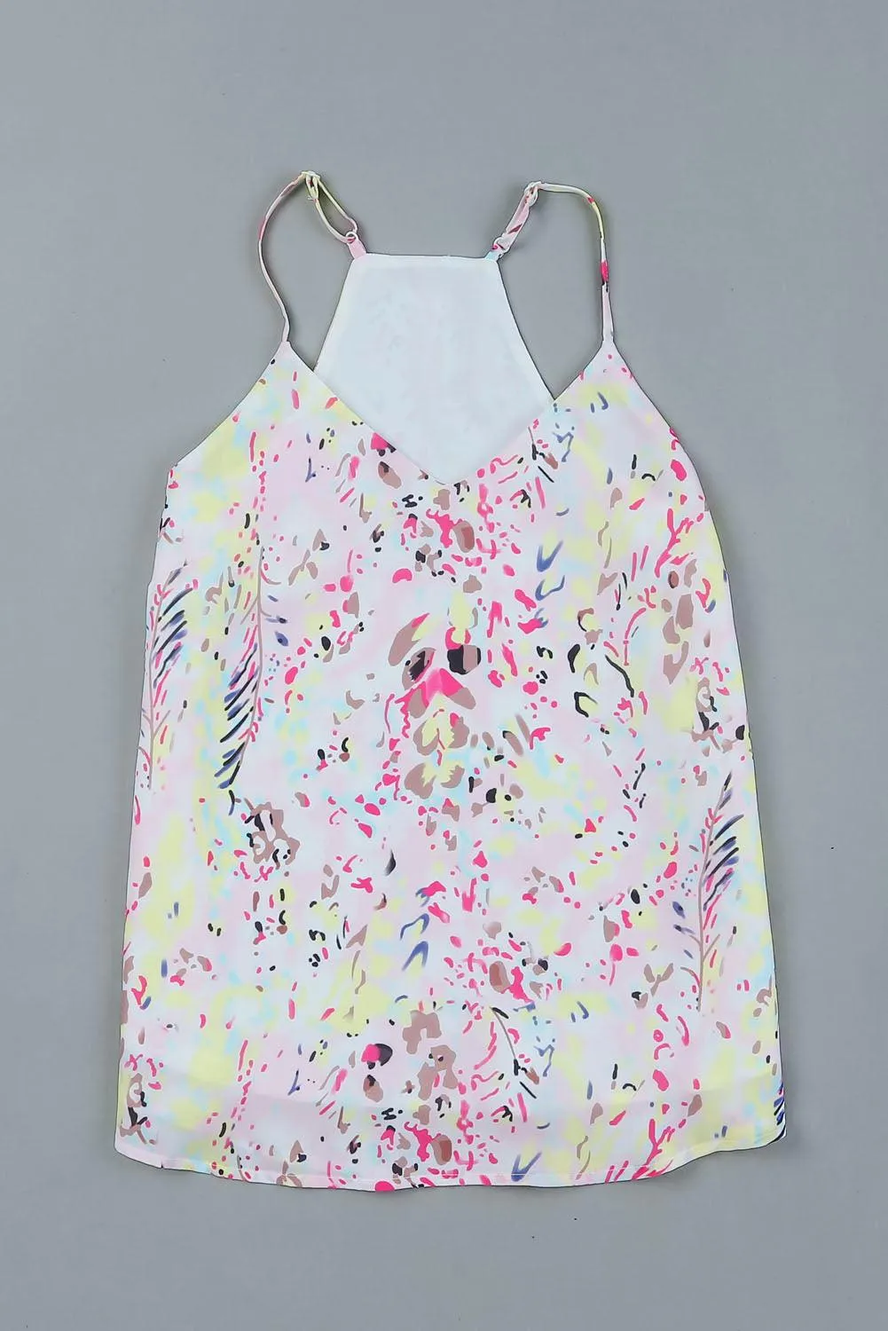 Summer Spaghetti Straps Floral Print Tank Top for Women