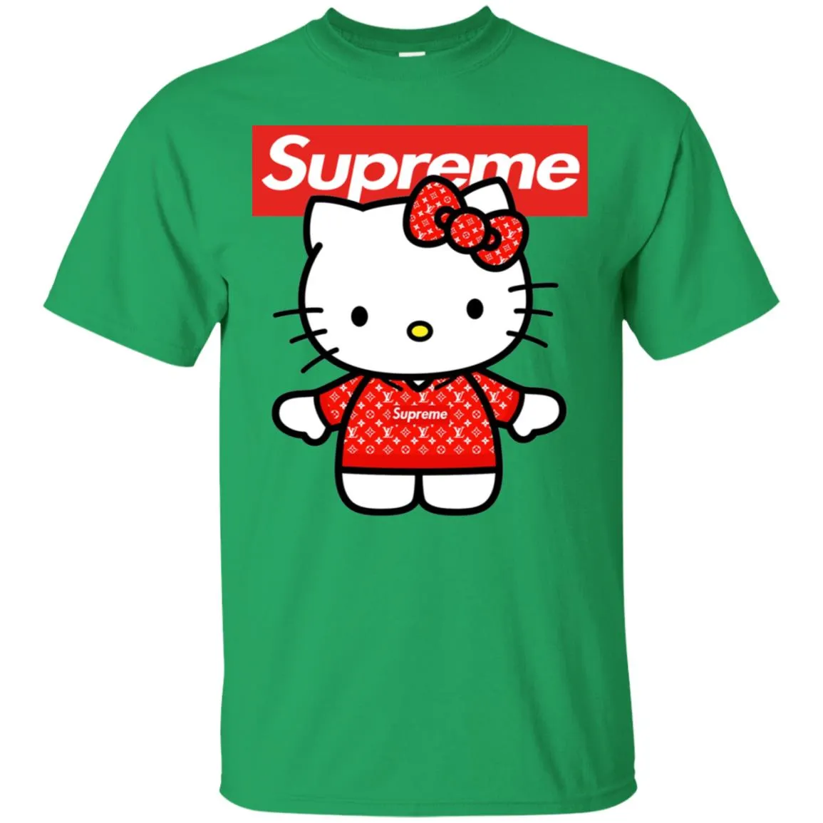 Supreme Hello Kitty Loves T-shirt Men Cotton T-Shirt