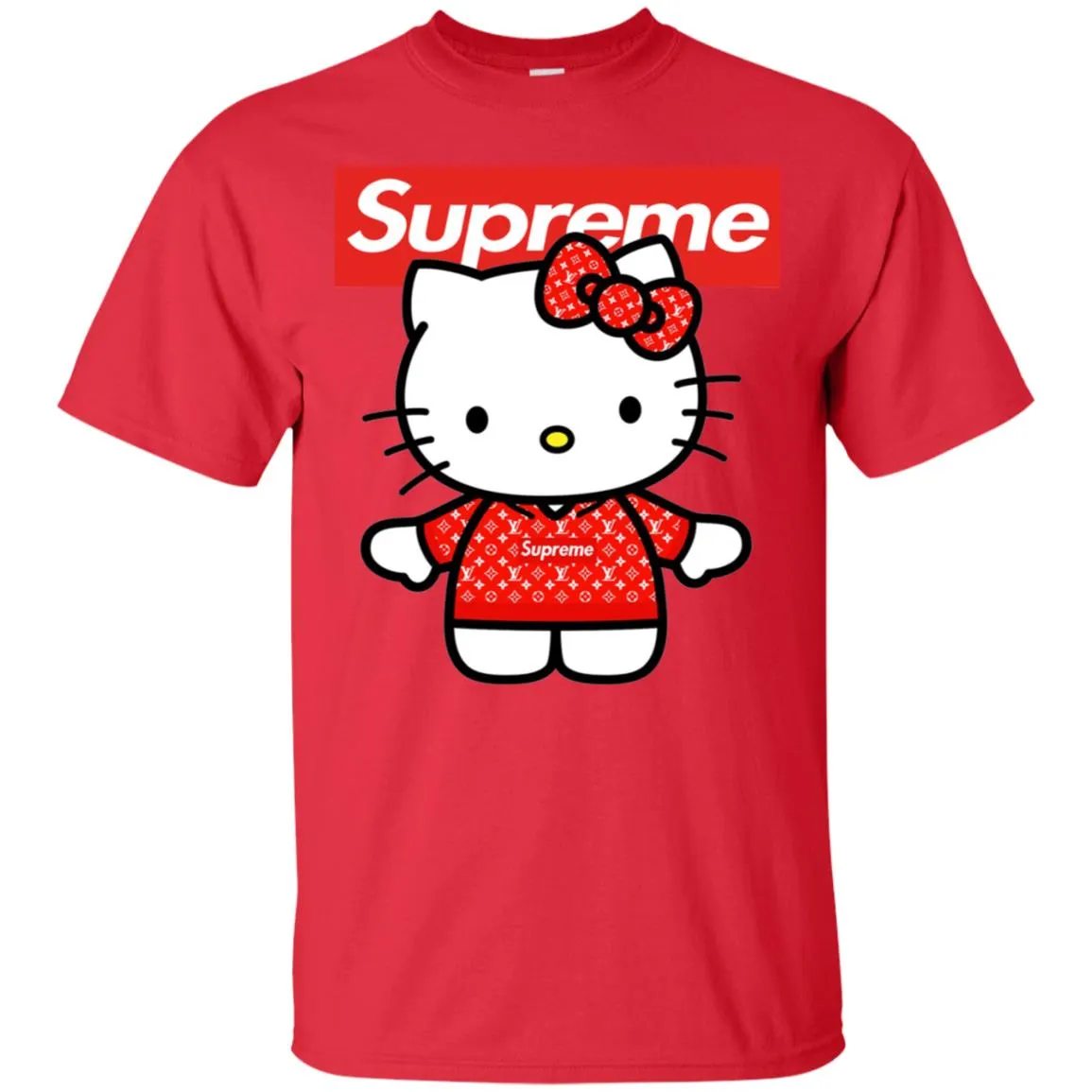 Supreme Hello Kitty Loves T-shirt Men Cotton T-Shirt