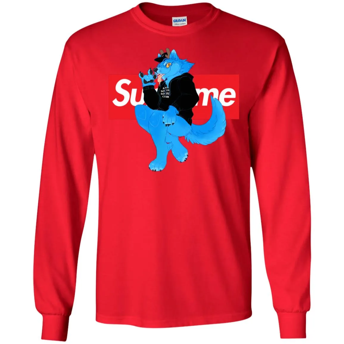 Supreme Woft T-shirt Men Long Sleeve Shirt