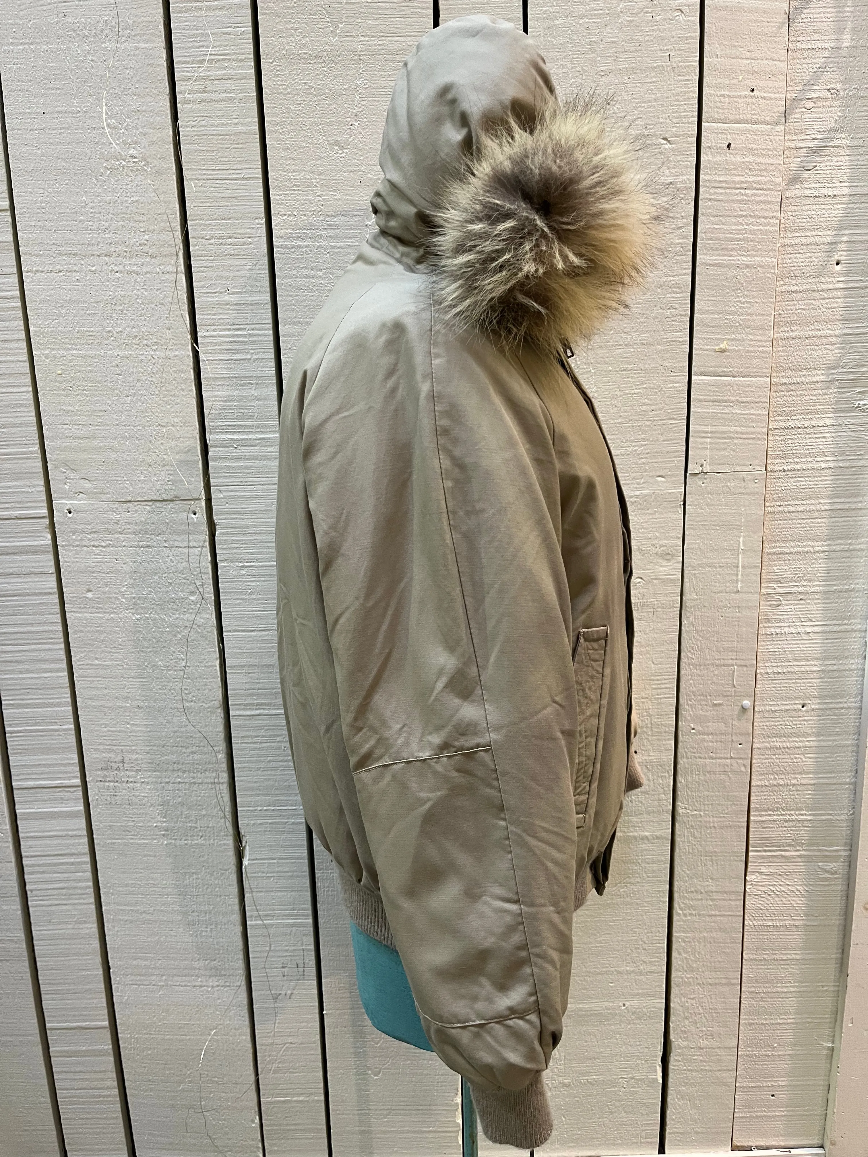 Vintage Dew Line Down Filled Bomber Jacket, Made in Canada, Chest 40”