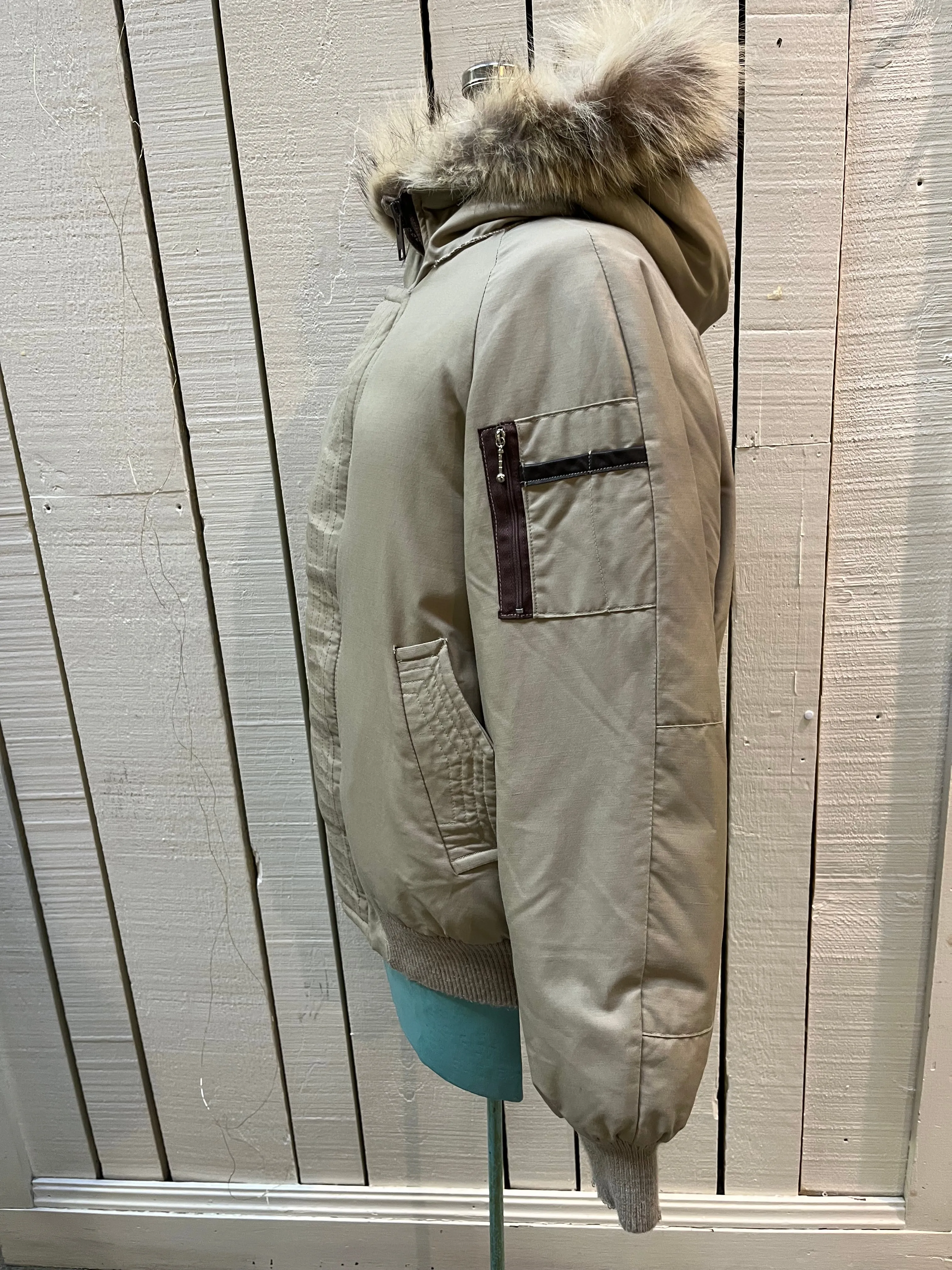 Vintage Dew Line Down Filled Bomber Jacket, Made in Canada, Chest 40”