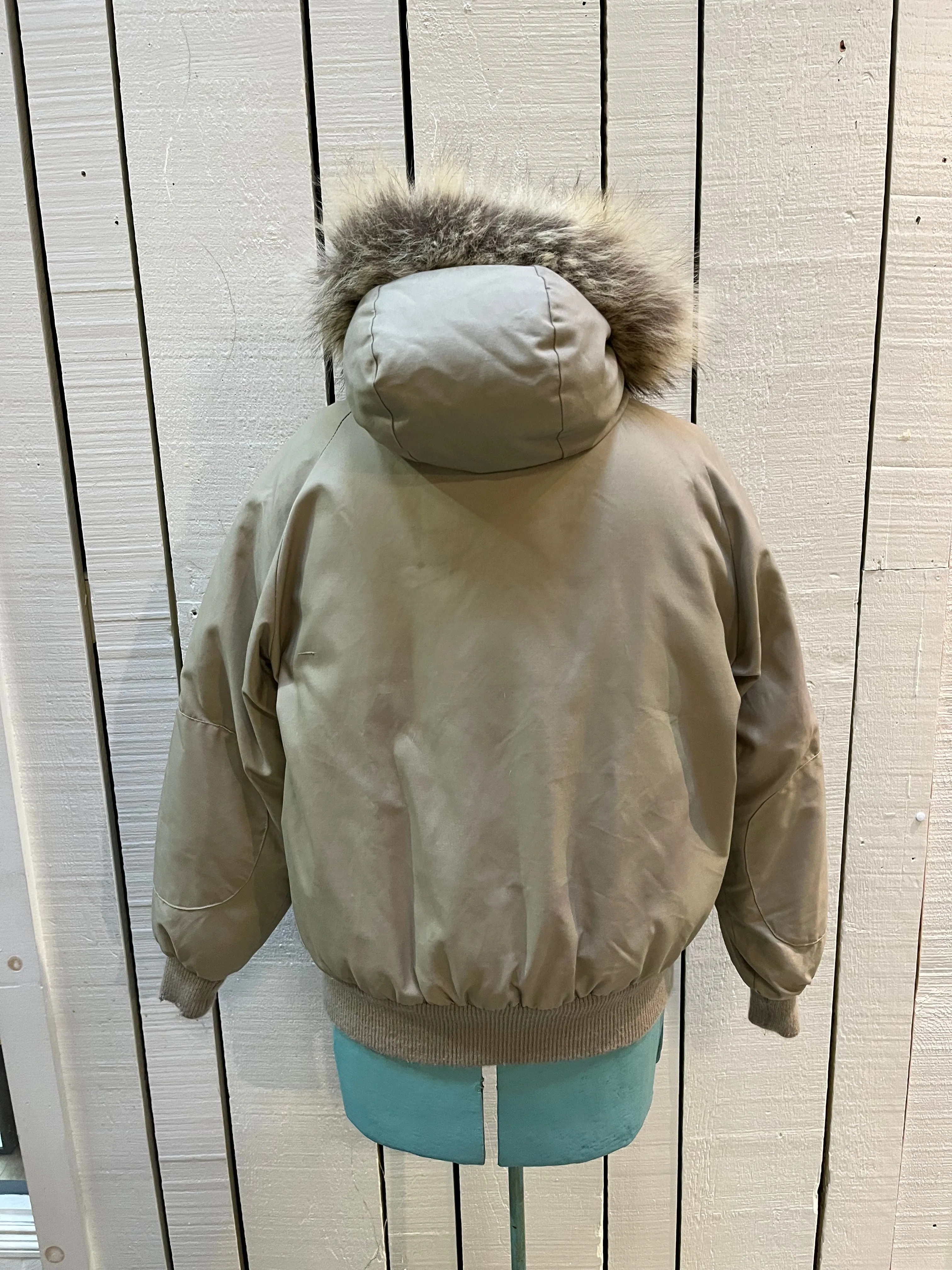 Vintage Dew Line Down Filled Bomber Jacket, Made in Canada, Chest 40”