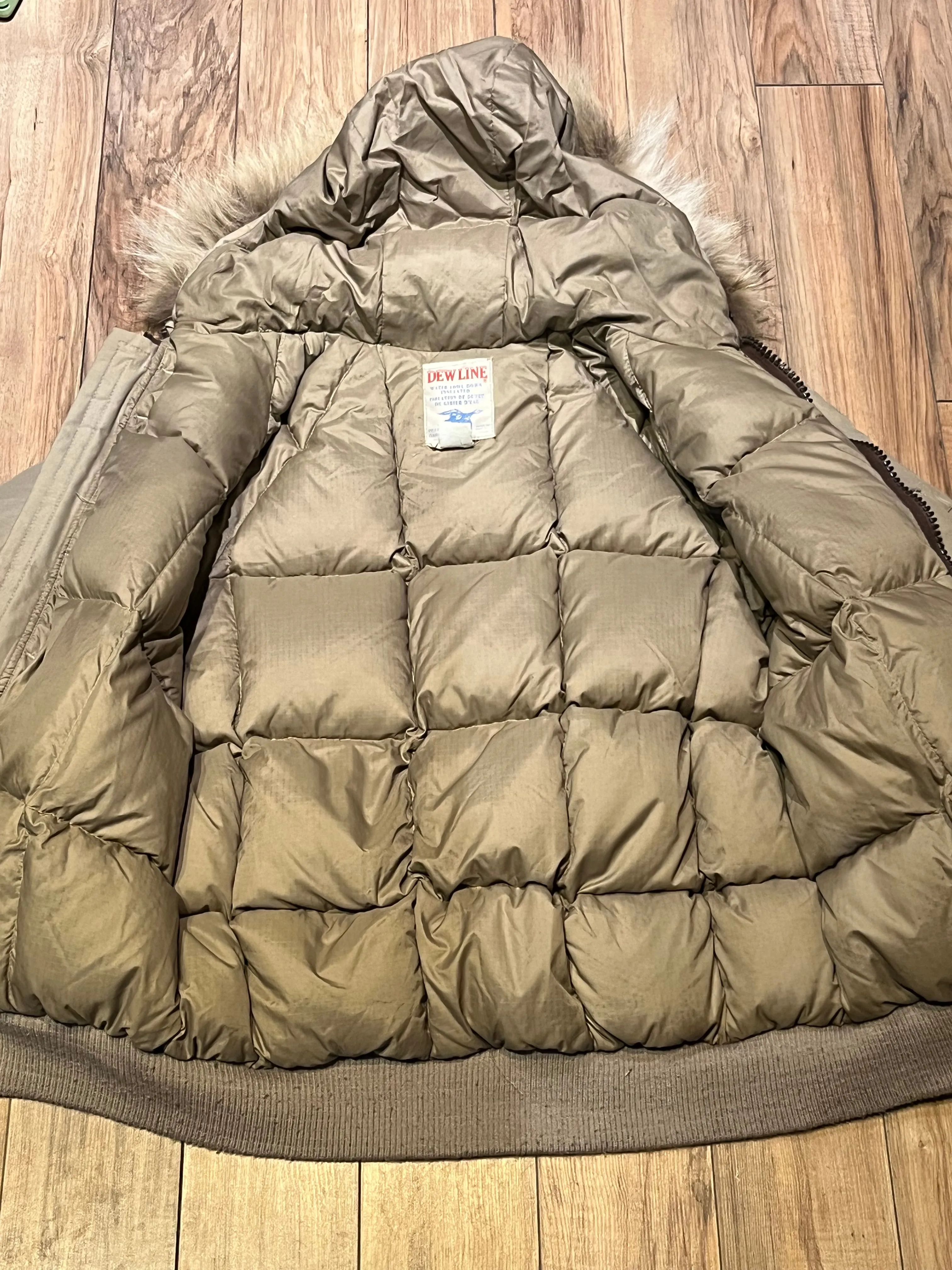 Vintage Dew Line Down Filled Bomber Jacket, Made in Canada, Chest 40”