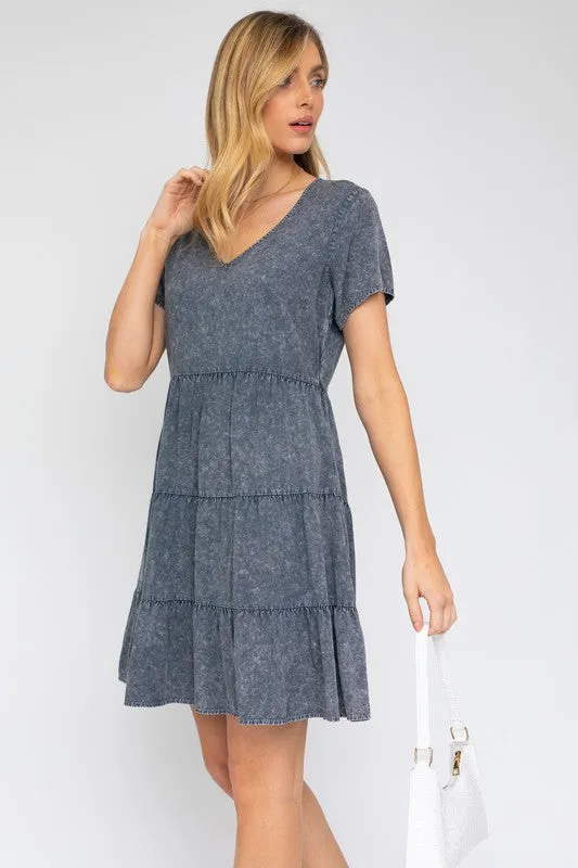 Washed Baby Doll Mini Dress - Online Exclusive