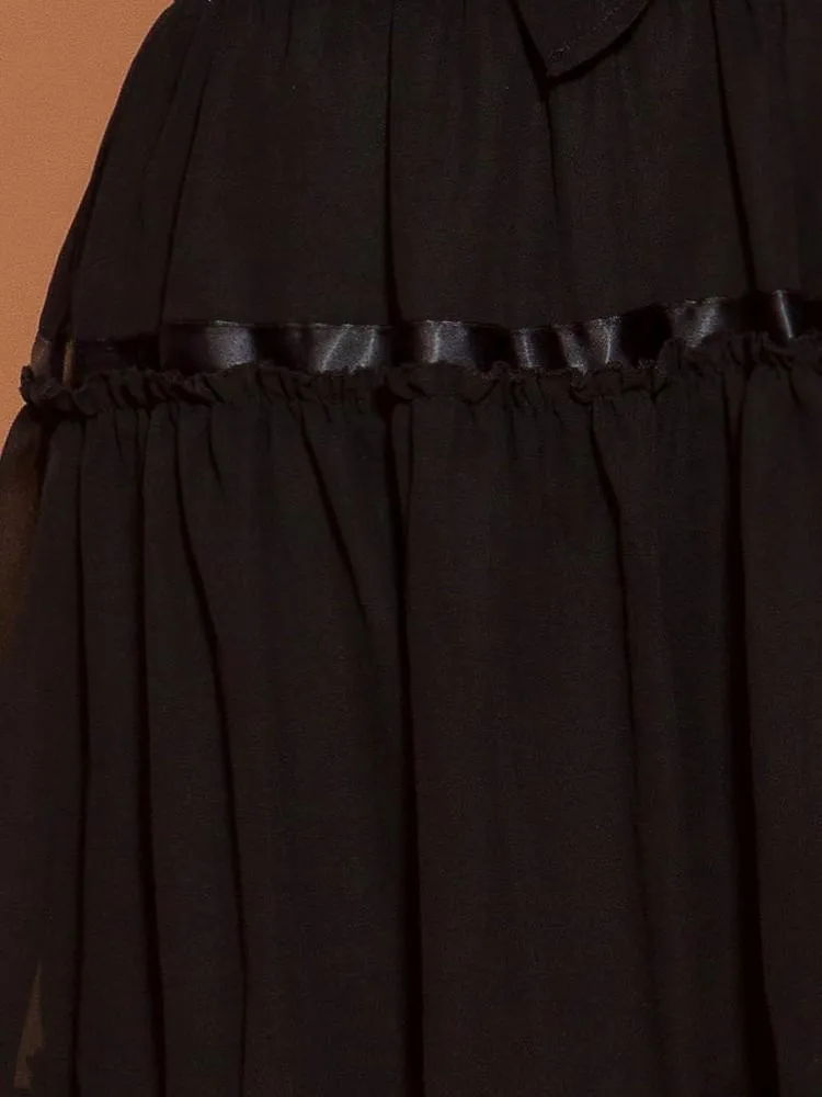 White Tie-Front Short A-Line Dress